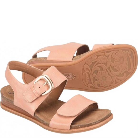 SOFFT Shoes - NEW SOFFT women's peggie buckle accented wedged sandal in canyon coral